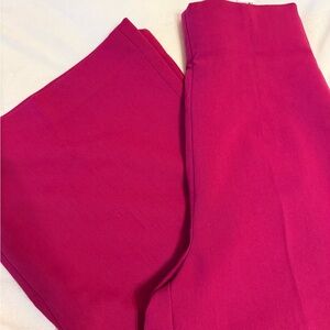 Zara Bold Pink Cropped Wide Leg Trousers